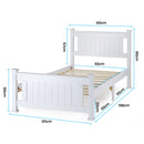 KINGSTON SLUMBER Single Wooden Bed Frame, Bedroom Furniture for Kids and Adults-2