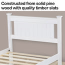 KINGSTON SLUMBER Single Wooden Bed Frame, Bedroom Furniture for Kids and Adults-3
