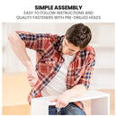 Kingston Slumber Wooden Single Sofa Bed Frame with Storage Drawers - White-9