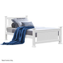 KINGSTON SLUMBER King Single Wooden Timber Bed Frame, White-1
