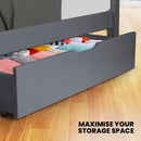 Kingston Slumber Trundle Storage Under Bunk Bed Drawers, 2 Pieces, Grey-4