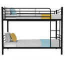 Kingston Slumber 2in1 Single Metal Bunk Bed Frame, with Modular Design, Dark Matte Grey-1