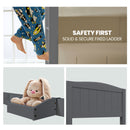 KINGSTON SLUMBER Single Bunk Bed Frame, Solid Pine 2-in-1 Modular Design Convert to 2 Single Beds, Grey-6