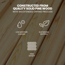 KINGSTON SLUMBER Wooden Kids Single Loft Bed Frame with Pull Out Desk, Storage Drawers - White-3