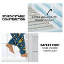 KINGSTON SLUMBER Wooden Kids Single Loft Bed Frame with Pull Out Desk, Storage Drawers - White-8