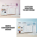 KINGSTON SLUMBER Wooden Kids Single Loft Bed Frame with Pull Out Desk, Storage Drawers, Cabinet - White-2