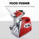 EUROCHEF Electric Meat Grinder, Stainless Steel Mincer Sausage Filler Kibbe Maker, Red-5