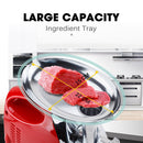 EUROCHEF Electric Meat Grinder, Stainless Steel Mincer Sausage Filler Kibbe Maker, Red-6