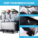 POLYCOOL 36L Slushie Machine Granita Commercial Slush Slurpee Maker Slushy Juice-12