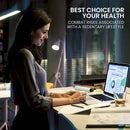 Fortia Corner Standing Desk, 1730W x 1730W x 750D, 3 Motors, 120kg Load, Sit to Stand Up Electric Height Adjustable, Black/Silver Frame-4