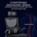 FORTIA Ergonomic Office Desk Chair, Lumbar Support, Mesh Fabric, Adjustable Headrest, Retractable Armrests, Black-9