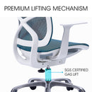 FORTIA Ergonomic Office Desk Chair, Coolmesh Fabric, Adjustable Recline, Blue Mesh/White Frame-6