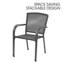 FORTIA 2pc Outdoor Dining Chair Set, for Outside with E-coating-5