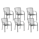 FORTIA 6pc Outdoor Dining Chair Set, for Outside with E-coating-1