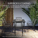 FORTIA 6pc Outdoor Dining Chair Set, for Outside with E-coating-4