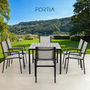 FORTIA 7pc Outdoor Dining Furniture Set, Table and Chairs Setting for Outside-8