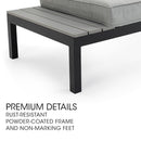 FORTIA 4 pc Outdoor Furniture Setting, 4 Seater Lounge, Chairs and Side Tables, for Outdoors Garden Patio-4