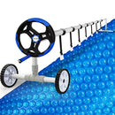 Aurelaqua Pool Cover Roller and 7.5x3.2m Solar Blanket 400 Micron, Blue-1