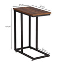 EKKIO C-Shaped End Table with Anti Slip Base (Walnut)-7