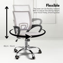 EKKIO Ergonomic Office Chair with Breathable Mesh Design and Lumbar Back Support (Grey)-6