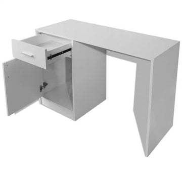 EKKIO Office Computer Desk with 1 Drawer (White) - 0