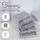 GOMINIMO Earring Jewelry Organiser with 5 Drawers Grey-2