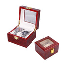 GOMINIMO Watch Display Box (2 Slot / Red Wood)-1
