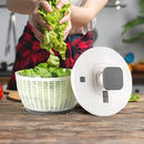 GOMINIMO Multifunctional 6L Grips Press Salad Spinner (White)-3