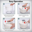 GOMINIMO Multifunctional 6L Grips Press Salad Spinner (White)-6