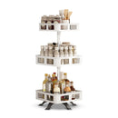 GOMINIMO 3 Tier Rotating Spice Rack Square Shape (White)-1