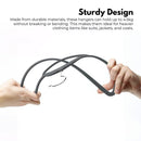 GOMINIMO 30 Pack of Non-Slip Velvet Suit Hangers with Tie Organisers-5