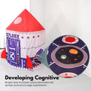 GOMINIMO Kids spaceship Tent (Purple and Red)-5