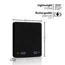 Miraklass 3kg Rechargeable Digital LCD Kitchen Coffee Scale-7