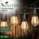 NOVEDEN 53FT 15+1 Bulbs LED Outdoor String Lights Garden Party Decoration-1