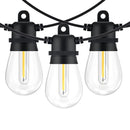 NOVEDEN 53FT 15+1 Bulbs LED Outdoor String Lights Garden Party Decoration-2