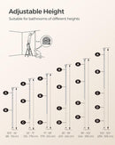 SONGMICS Adjustable Bathroom Corner Shelf with 4 Trays White-6