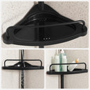 SONGMICS Adjustable Bathroom Corner Shelf with 4 Trays Black-9