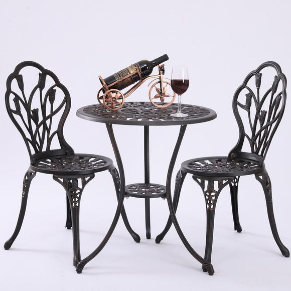 2 Seater Dominique Cast Aluminium Bistro Set