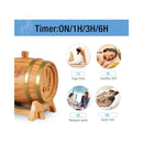 Essential Oil Aroma Diffuser - 350ml Barrel Wood Ultrasonic Air Mist Humidifier-4