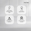 1.7L Electric Glass Kettle LED Blue Light 360 Automatic Cordless Water Boiling Jug-8