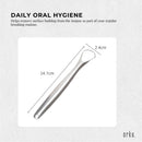 Orku Stainless Steel Tongue Scraper - Oral Hygiene Cleaner Silver-3