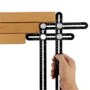 6 Fold Alloy Multiple Angle Ruler - Layout Measuring Template Tool-4