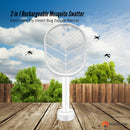 2 in 1 Rechargeable Mosquito Swatter - Electronic Fly Insect Bug Zapper Racket-2