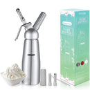 Cream Whipper Dispenser 250ml - Aluminium Canister and Decorating Nozzles-1