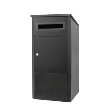 Parcel Delivery Drop Box Mailbox - Secure Home Package Locker 38x38x90cm Black