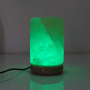 USB Colour Changing Salt Himalayan Lamp - Cylinder Shape Pink Rock LED Light-4