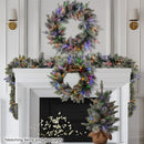 Christabelle 61cm Pre-Lit Snowy Stamford Spruce Battery-Operated Mini Christmas Tree Multi-Functional LED Timer-7