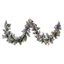 Christabelle 2.7m Christmas Garland Snowy with LED Lights Stamford Spruce Tree Decoration Ornament-1