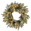 Christabelle 61cm Christmas Wreath Snowy Stamford Spruce with Coloured LED Lights Front Door Decoration Ornament-1