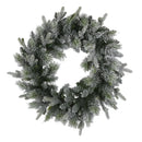 Christabelle 76cm Christmas Wreath Snowy Stamford Spruce with LED Lights Front Door Decoration Ornament-4